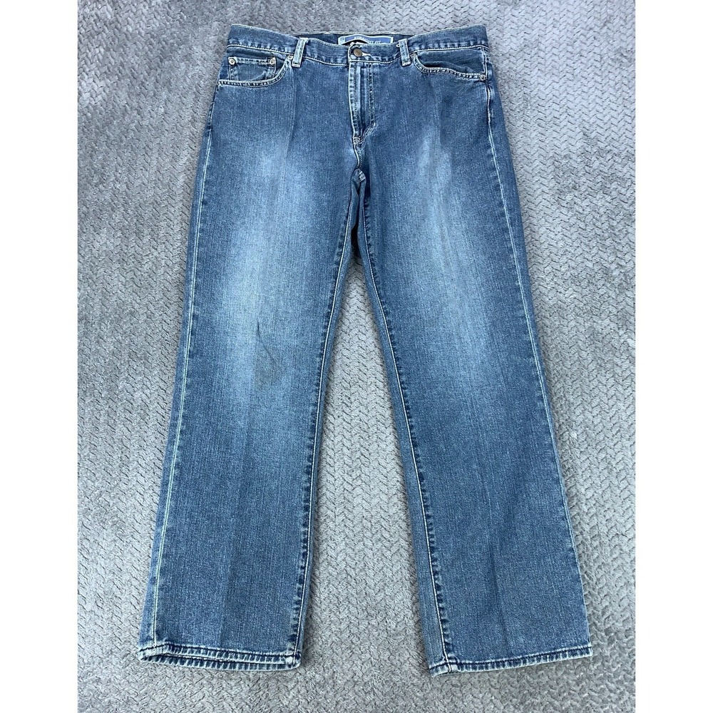 Vintage Y2K GAP Jeans‎ Mens 36x32 (36x31) Blue Straight Fit Med Wash Denim Faded